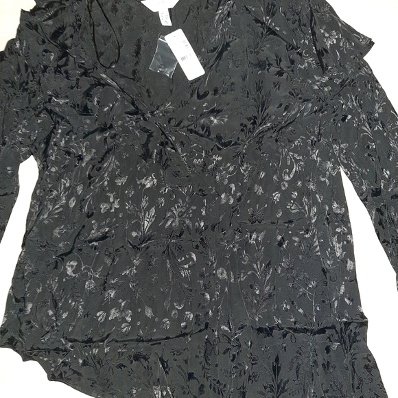 Addition Elle Jacquard Ruffle Blouse Plus - Picture 7 of 7